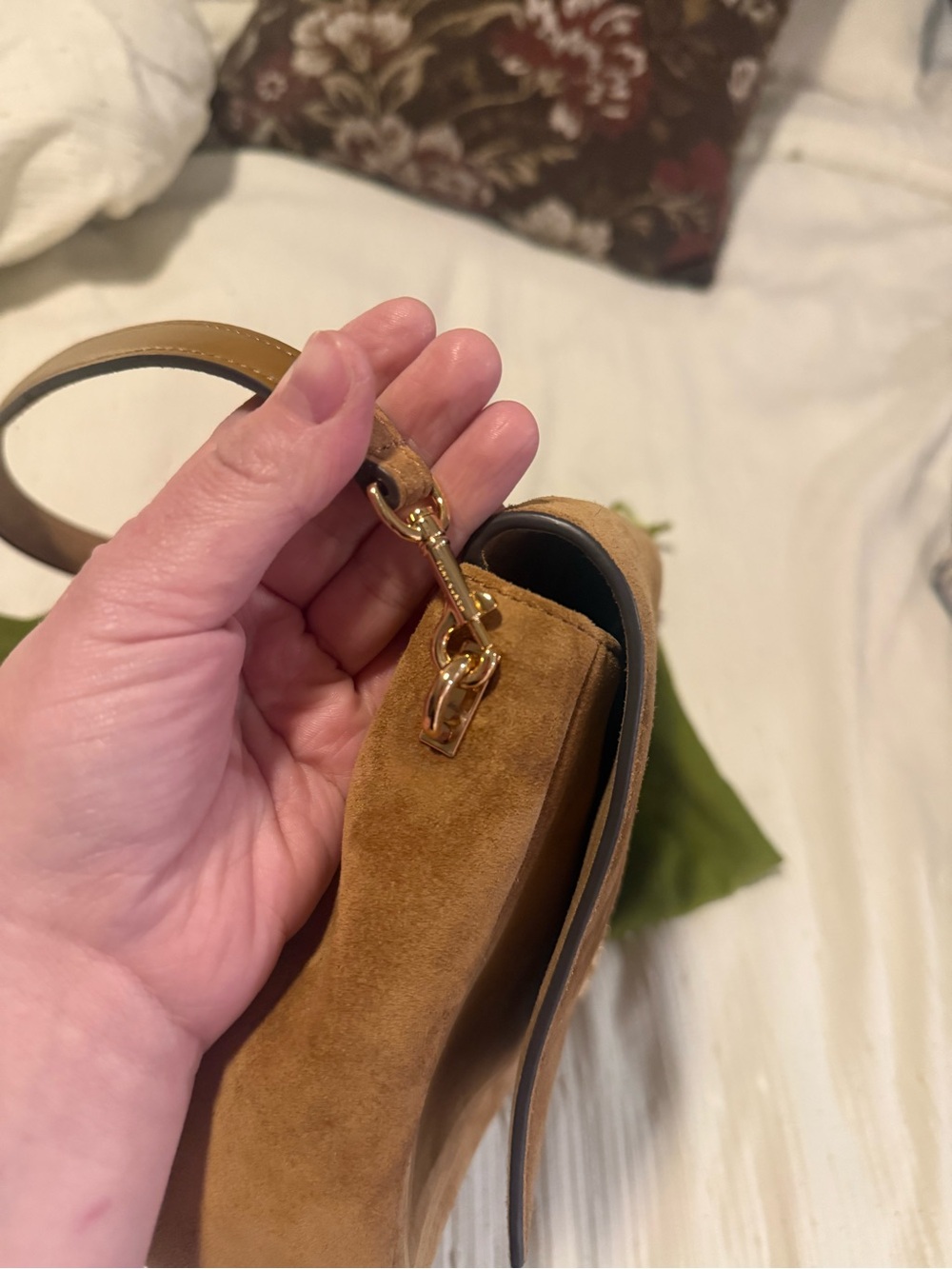 Tory Burch Charlie Suede Shoulder Bag - Picture 5 of 9